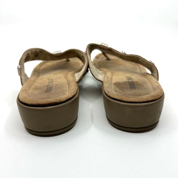 MINNETONKA Silverthorne Gold Thong Sandals Women's 7 US - Picture 6 of 9